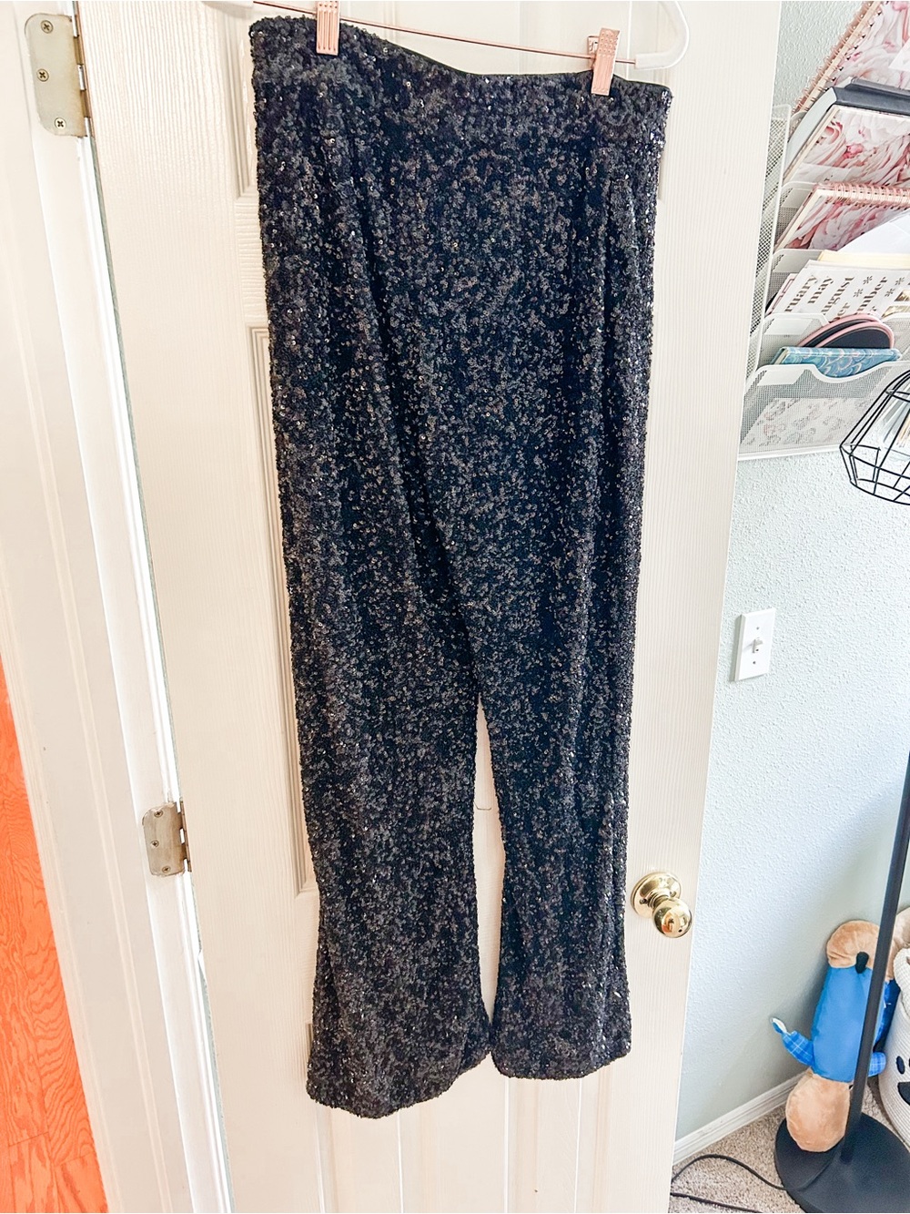 Express black sequin pant